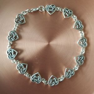 Silver Celtic Heart Bracelet